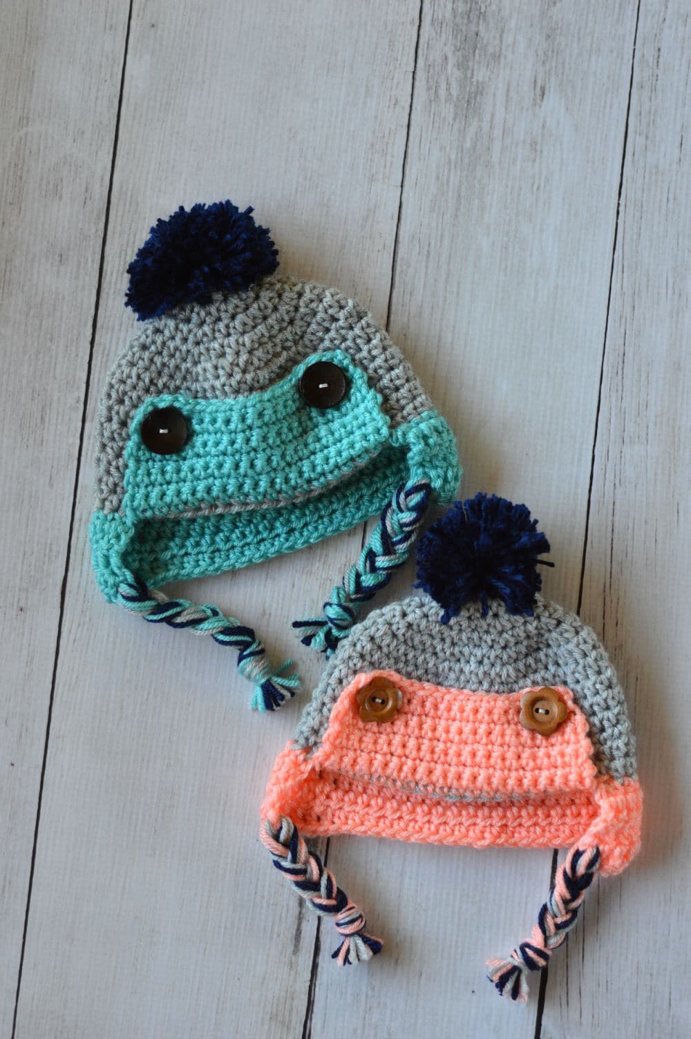 Baby Button Trapper Hat Whistle and Ivy
