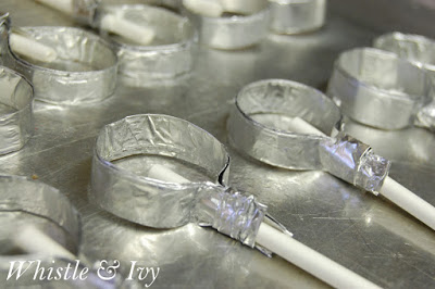 DIY Tin Foil Lollipop Molds
