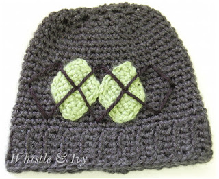 Argyle Baby Hat Crochet Pattern