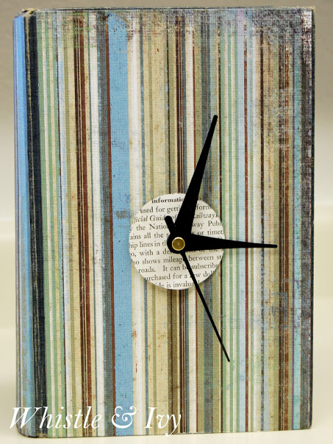 Recycled Book Clock
