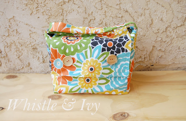 Incredibly Easy Lined Camera Bag with Upcycled Crib Bumpers and Facebook Contest!