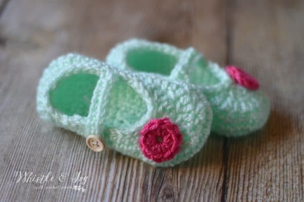 rosie mary jane crochet baby shoes