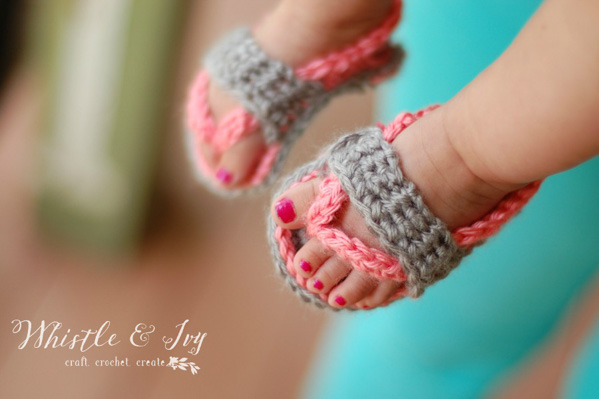 Crochet Baby Flip Flops Sandals - Free 