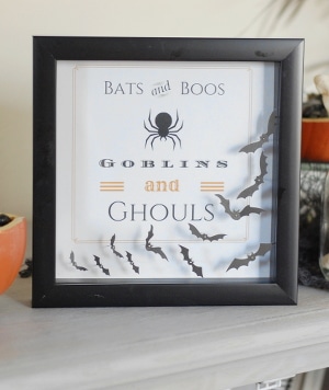 Bats and Boos Halloween Printable Shadowbox