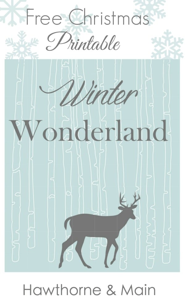 Winter Wonderland Christmas Printable