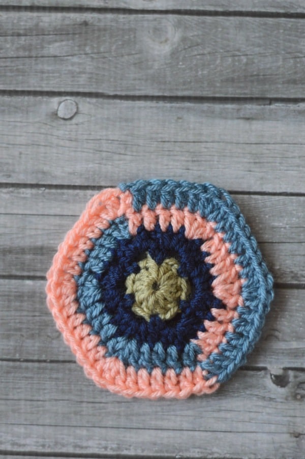 Color Change Hexagon Crochet Pattern