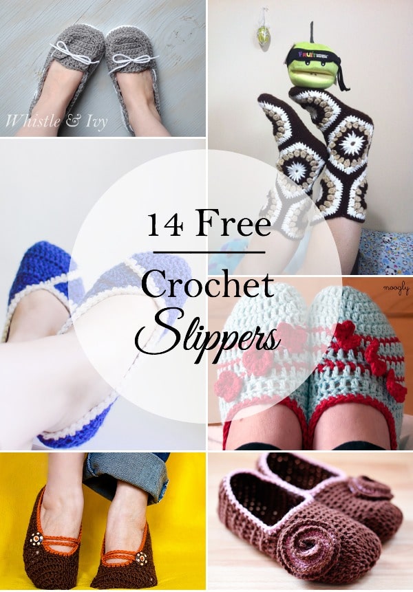 14 Free Crochet Slipper Patterns