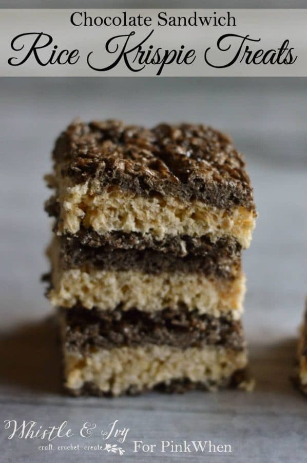 Chocolate Sandwich Rice Krispie Treats - This simple variation on a classic favorite is sure to please, and so delicious! 