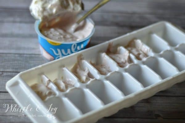Banana Yogurt Popsicles- These delicious and creamy popsicles are make with bananas and creamy, delightful Australian-style Yulu yogurt. Perfect for any warm day, and a treat anyone will love. Add fruit mix-ins for a customized flavor. Delicious! #AussieStyle #ad 