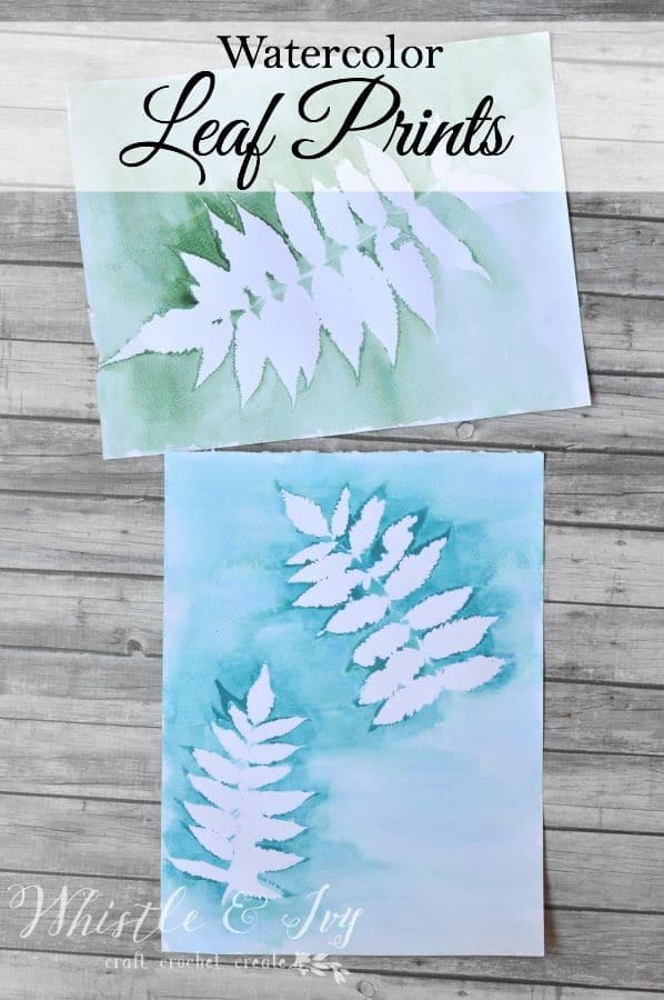 Watercolor Leaf Prints- These gorgeous prints are so easy to make, and your garden holds so many lovely possibilities!