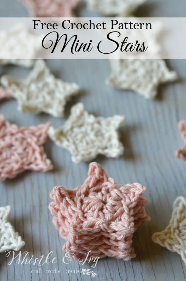 Free Crochet Pattern - Mini Crochet Stars | Use these simple stars for a variety of crochet projects. Very simple to make!