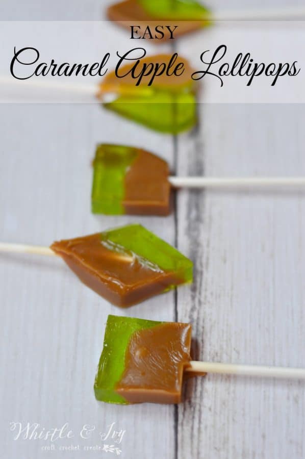 Easy Caramel Apple Lollipops - A fun, delicious and easy treat to make with your family! 