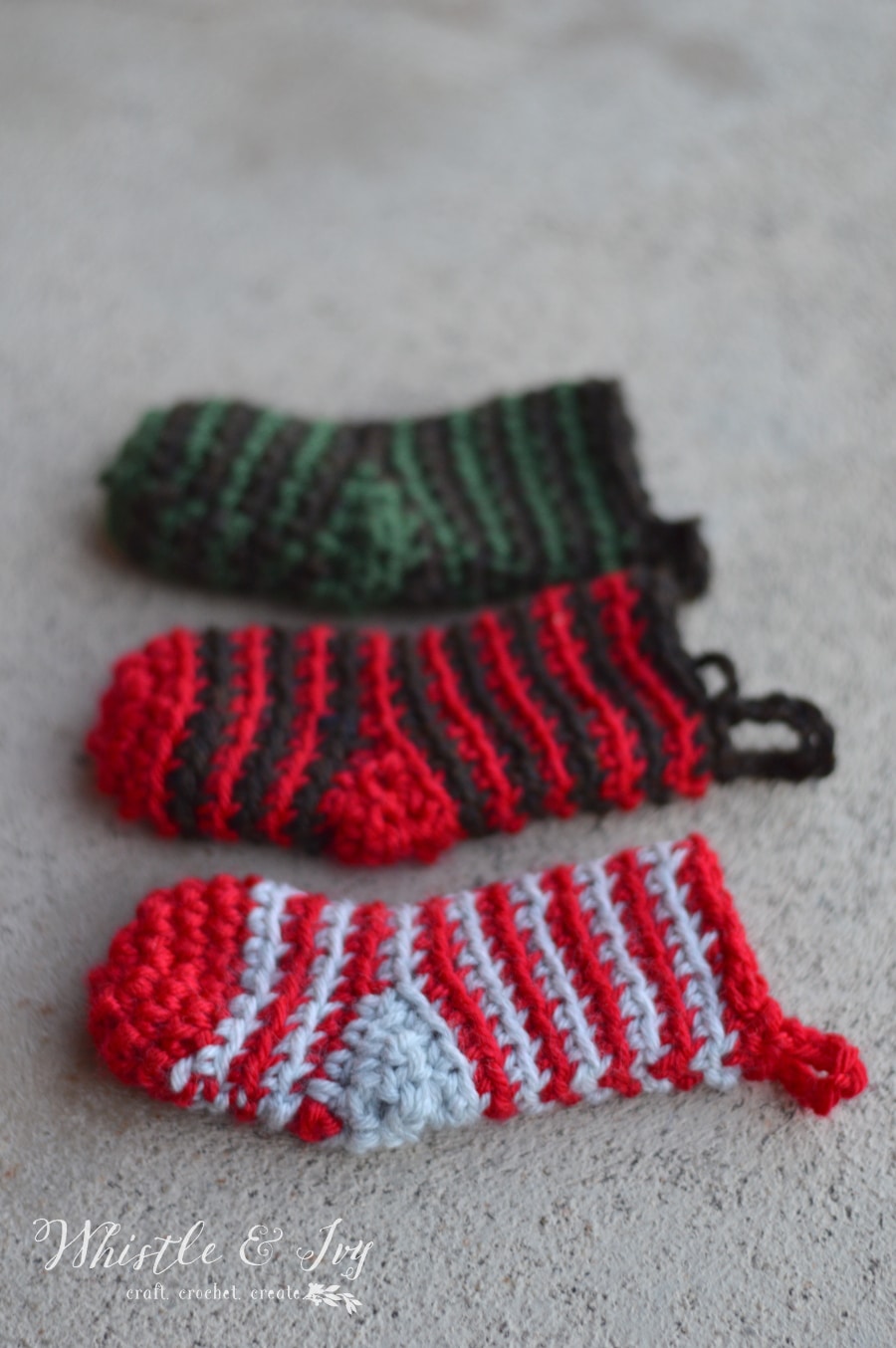 crochet h hook Crochet Calendar  Stocking and  Ivy Advent 2 Whistle Day