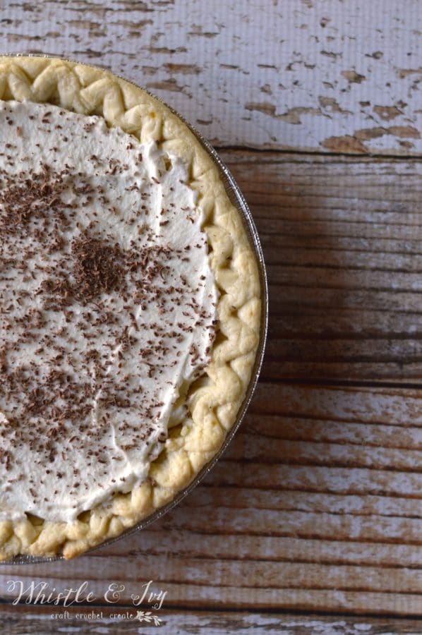 Hot Chocolate Pudding Pie - Make this delicious pie for the holidays. The creamy chocolate pudding tastes just like hot cocoa, and the marshmallow whipped cream is the perfect topping. 