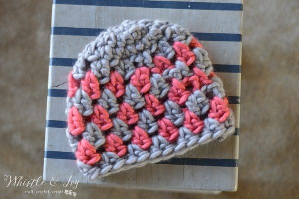 Crochet this beautiful and chunky crochet granny hat, it works up so quickly and is so fun to make. 