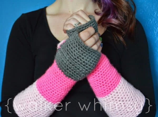 16 Pretty and FREE Crochet Arm Warmer and Fingerless Glove Patterns