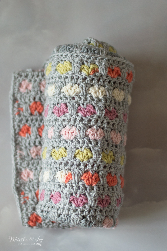 Heart Stitch Crochet Blanket – Crochet Pattern