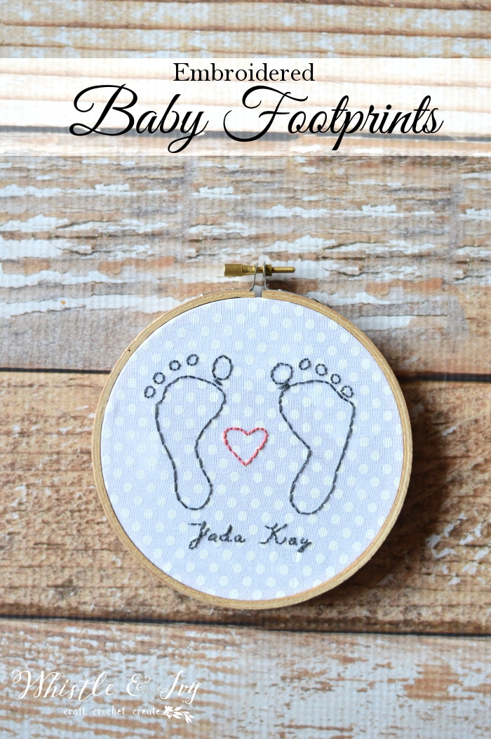 Baby Footprint Embroidery