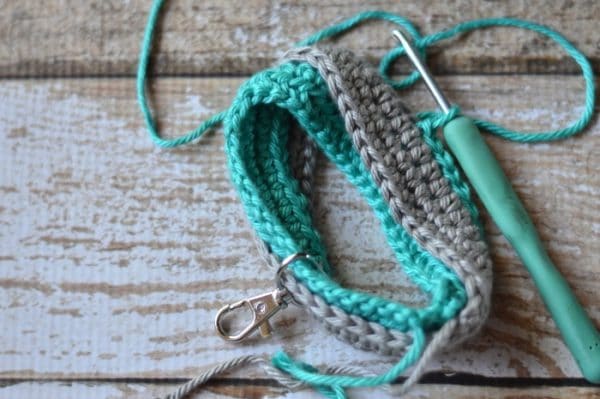FREE Crochet Pattern: Crochet Key Fob | Keep your keys handy with this useful and fun crochet key fob. The clip make it easy to attach to your keyring. 
