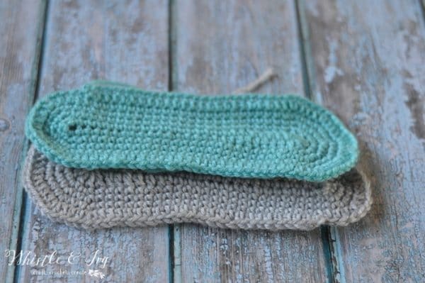 Free Crochet Pattern: Women's Slipper Sole | Use your imagination and create your own designs by working off this crochet slipper sole for women!