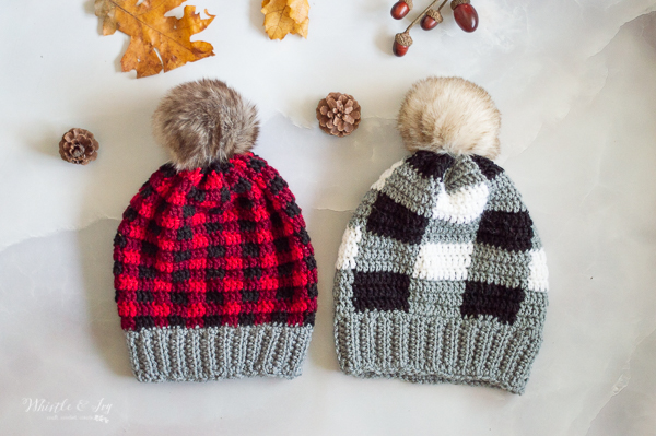 Crochet Plaid Hat – Free Crochet Pattern