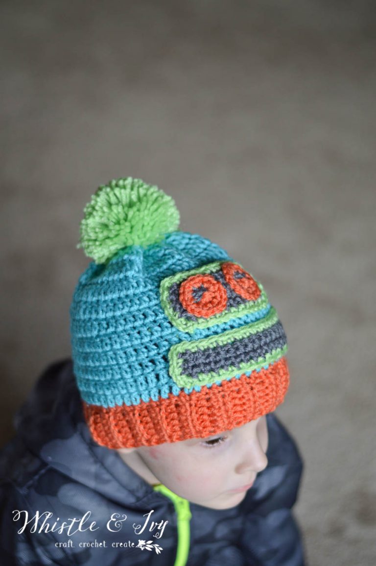 Kid’s Crochet Robot Hat