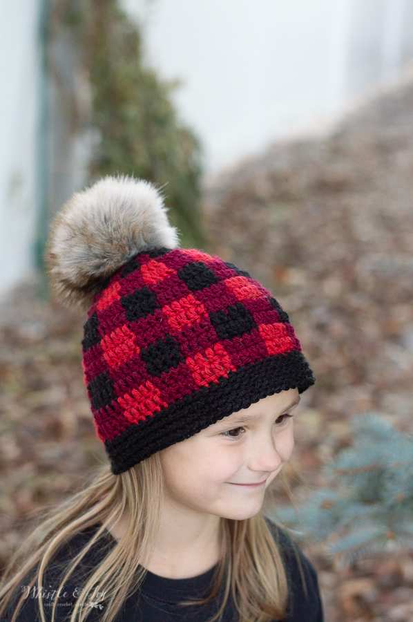 Crochet Top Down Plaid Hat – Crochet Pattern