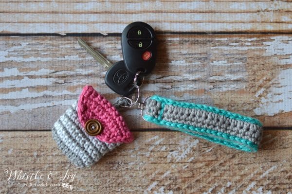 crochet coin purse keyring 