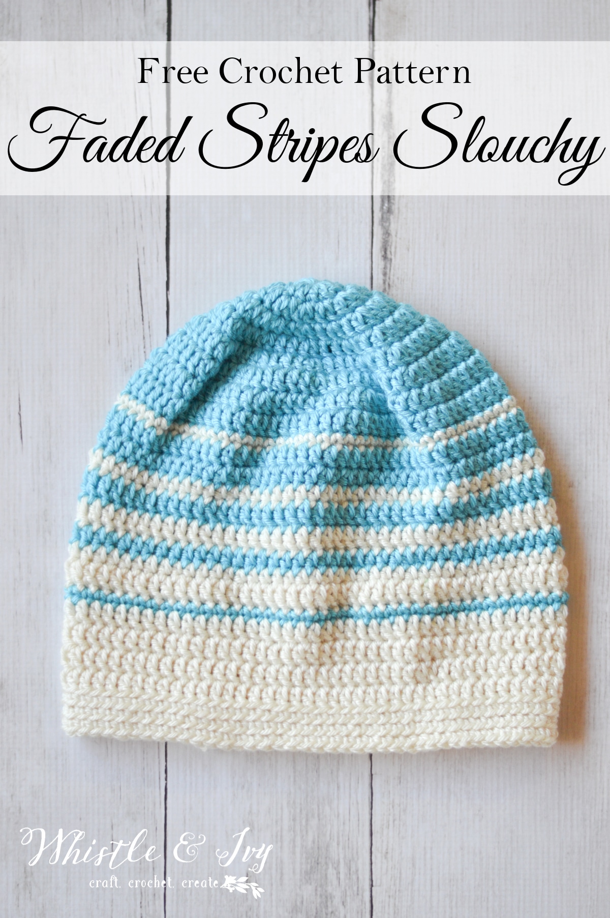 Women’s Faded Stripes Slouchy Hat Crochet Pattern