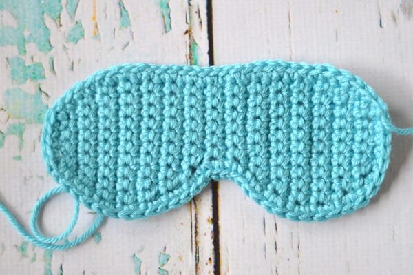 crochet sleep mask back piece