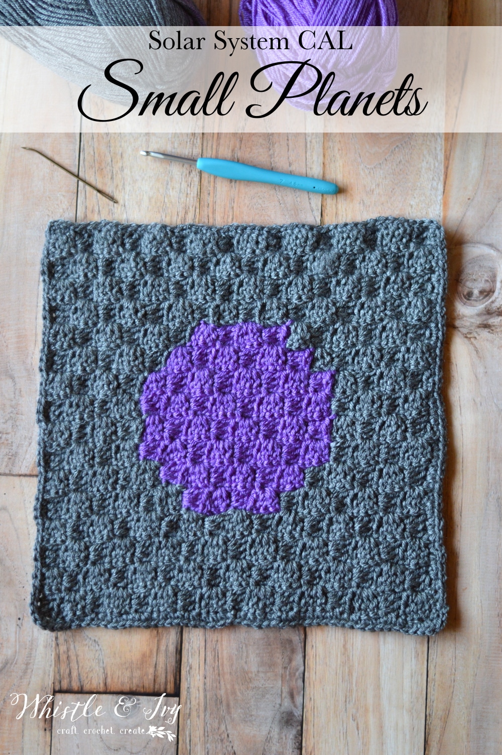 Solar System C2C CAL Day Two - Today's pattern is the small planets! Watch the video and learn how join a second color in your C2C square and read a graph. 