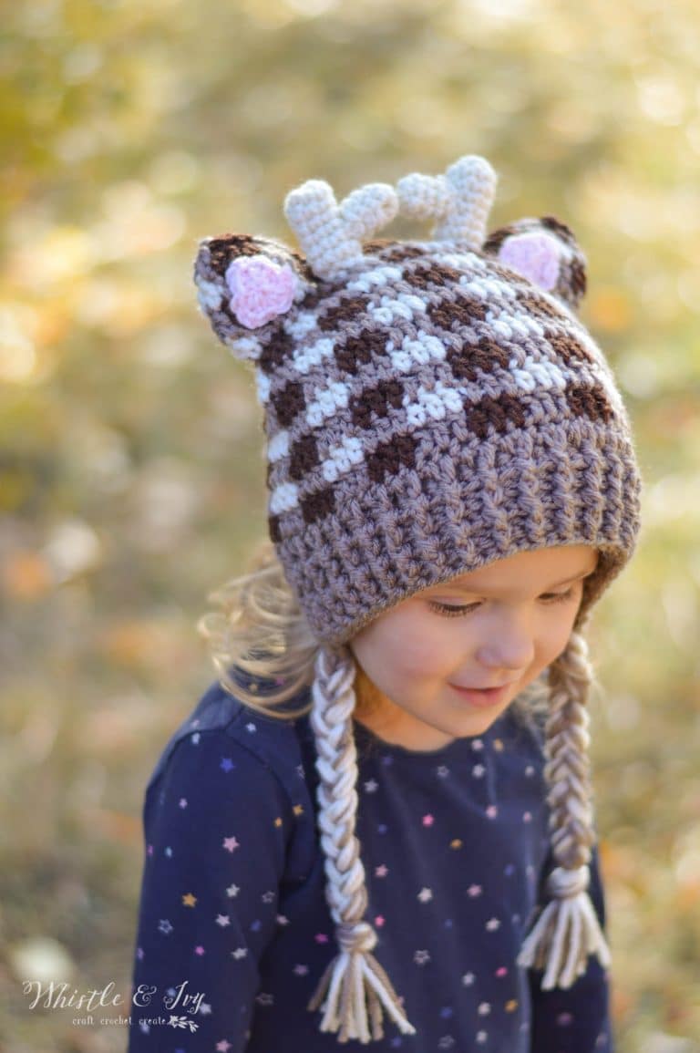 Plaid Crochet Woodland Animal Hats – Free Crochet Pattern