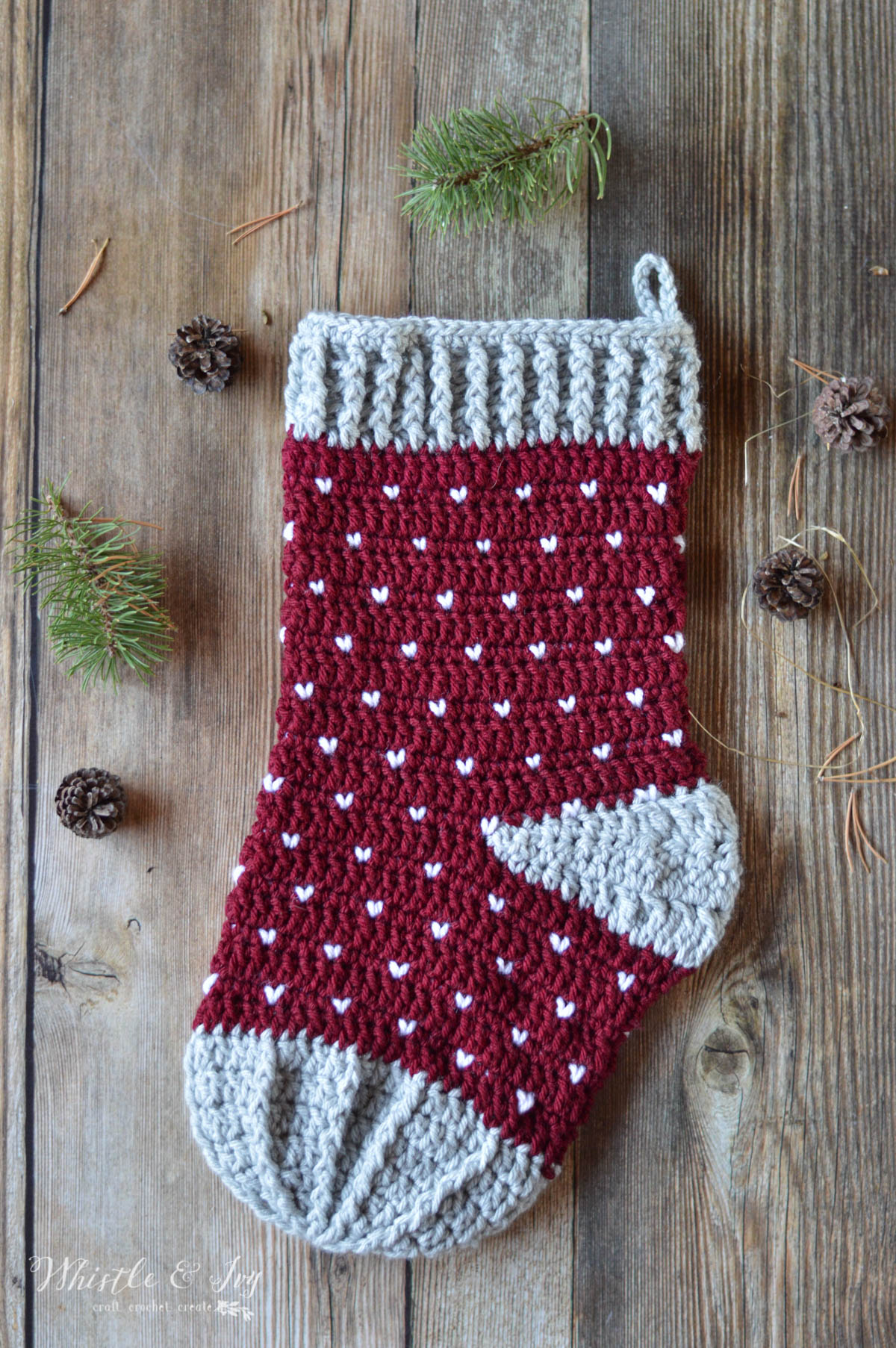 Crochet Snowfall Stocking