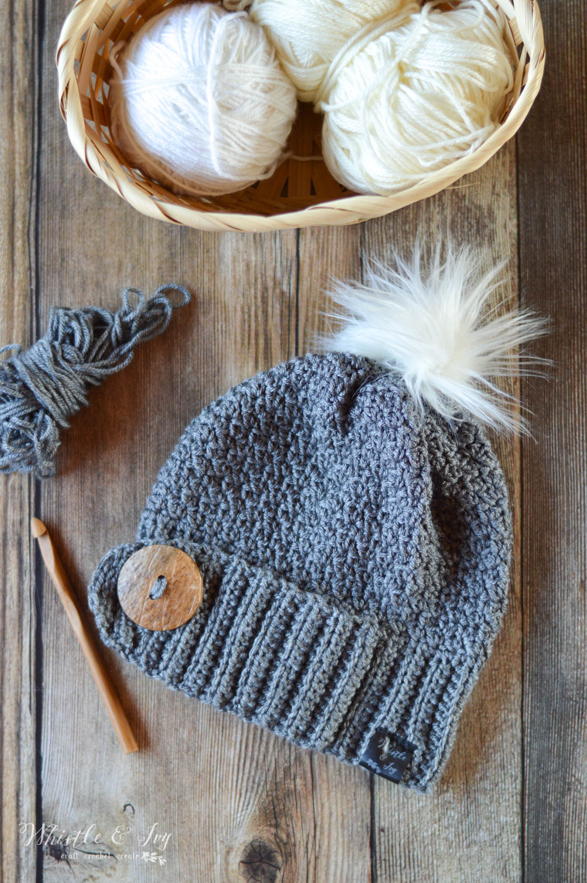 Snow Bunny Crochet Hat – Free Crochet Pattern
