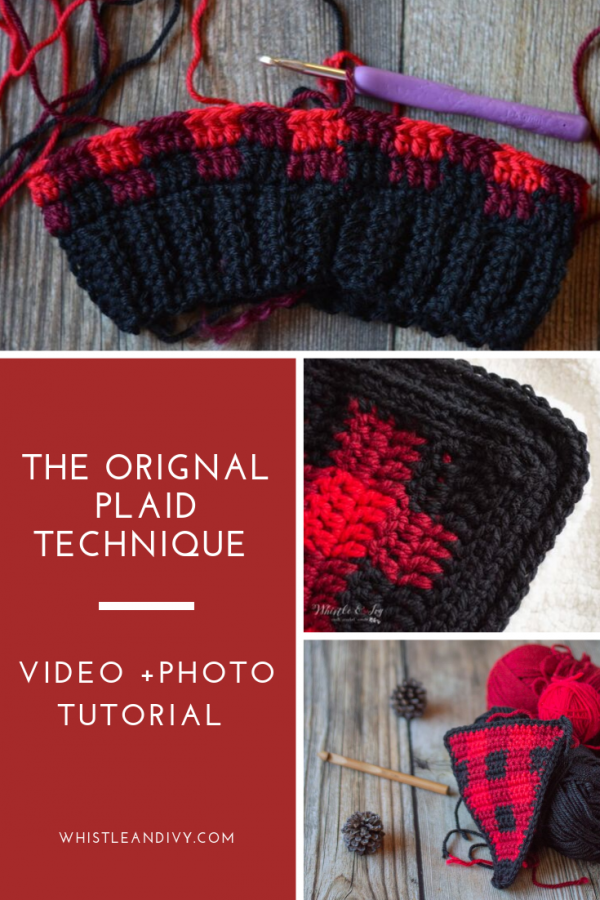 How Crochet Buffalo Plaid - The Plaid Stitch - Whistle and Ivy
