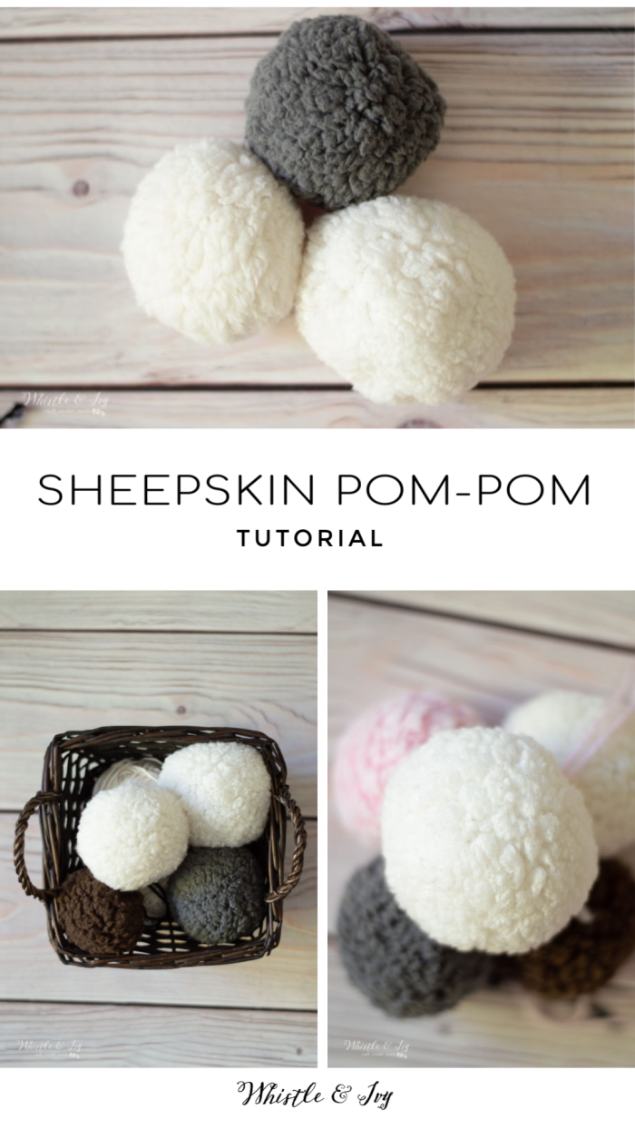 how to make faux sheepskin pom-poms 
