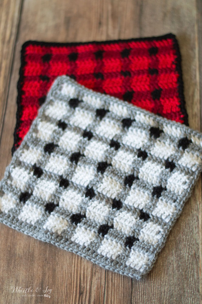 Crochet Tartan Blanket Square – Free Crochet Pattern