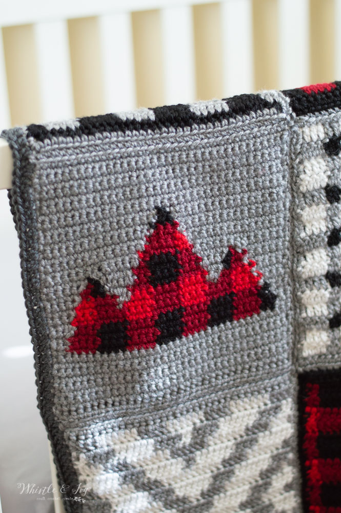 Crochet Plaid Mountain Square – Free Crochet Pattern
