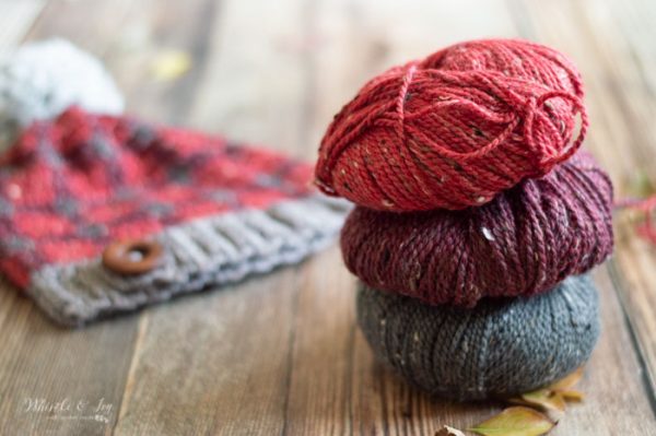 tweed yarn for plaid crochet pattern
