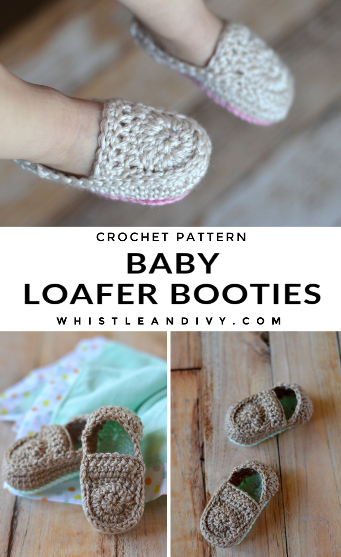 Crochet loafer booties for baby crochet pattern cute crochet for babies 