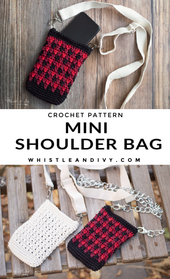 Mini Crochet Shoulder Bag - Crochet Pattern - Whistle and Ivy