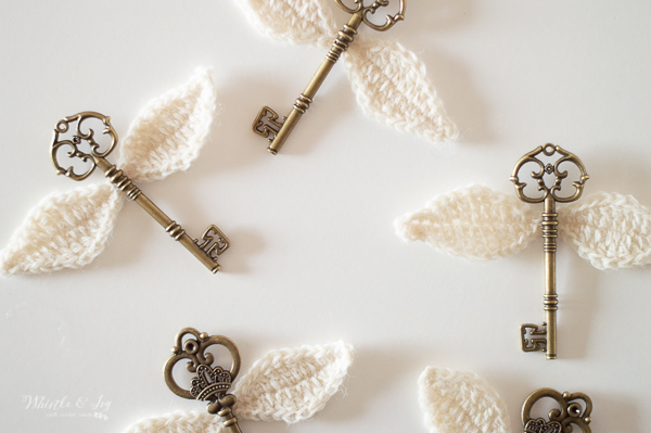 crochet keys magic flying key diy Harry Potter ornament 