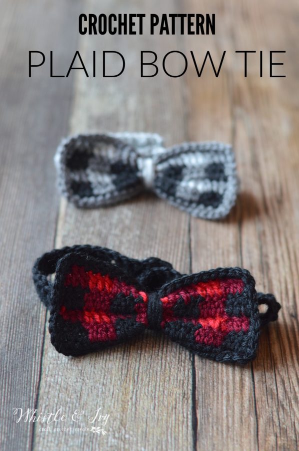 plaid bow tie crochet pattern 