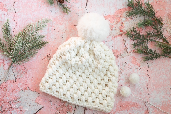 Snow Puff Stitch Hat  – CROCHET PATTERN