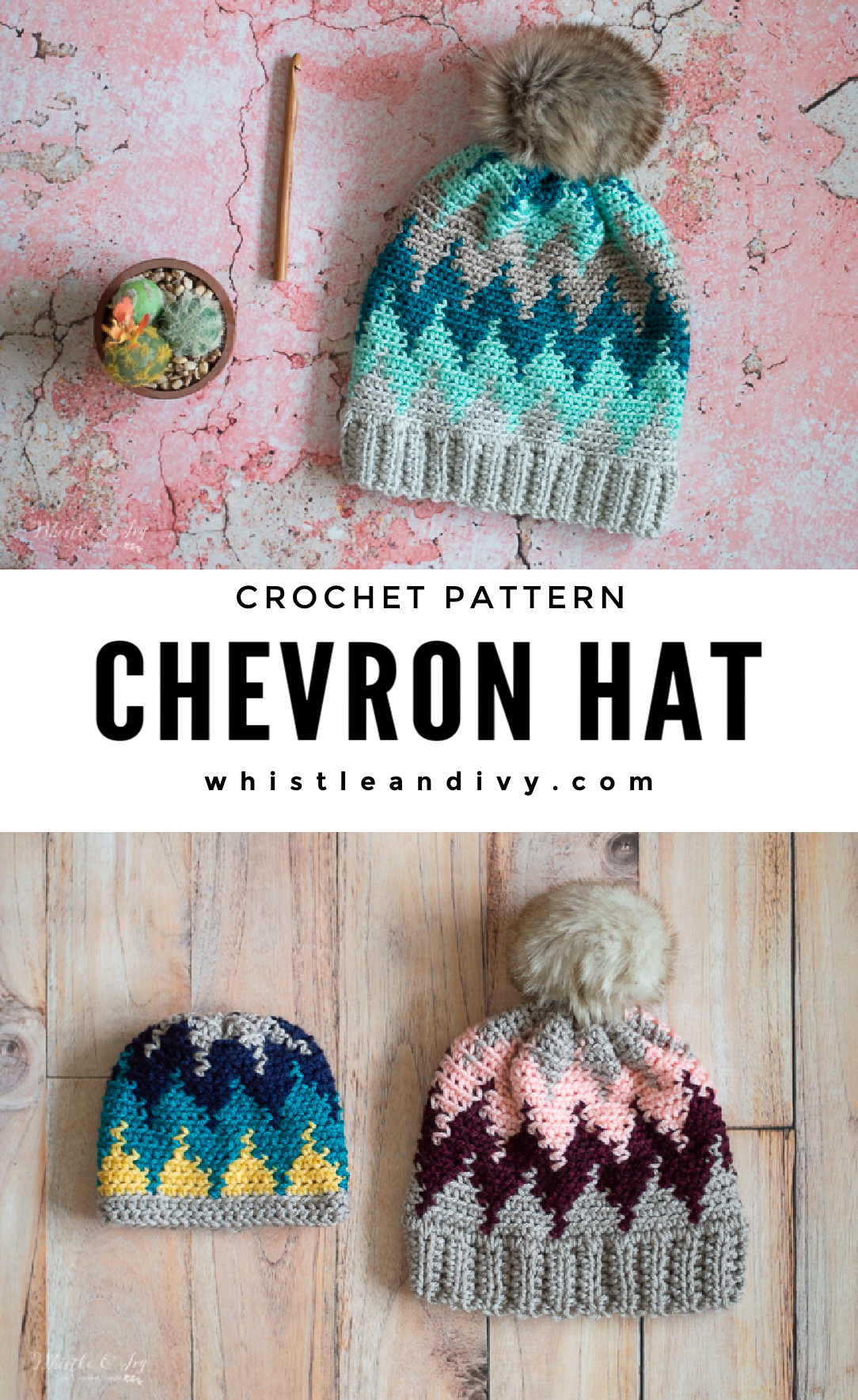 crochet chevron hat crochet pattern modern crochet hat design easy color work pattern 