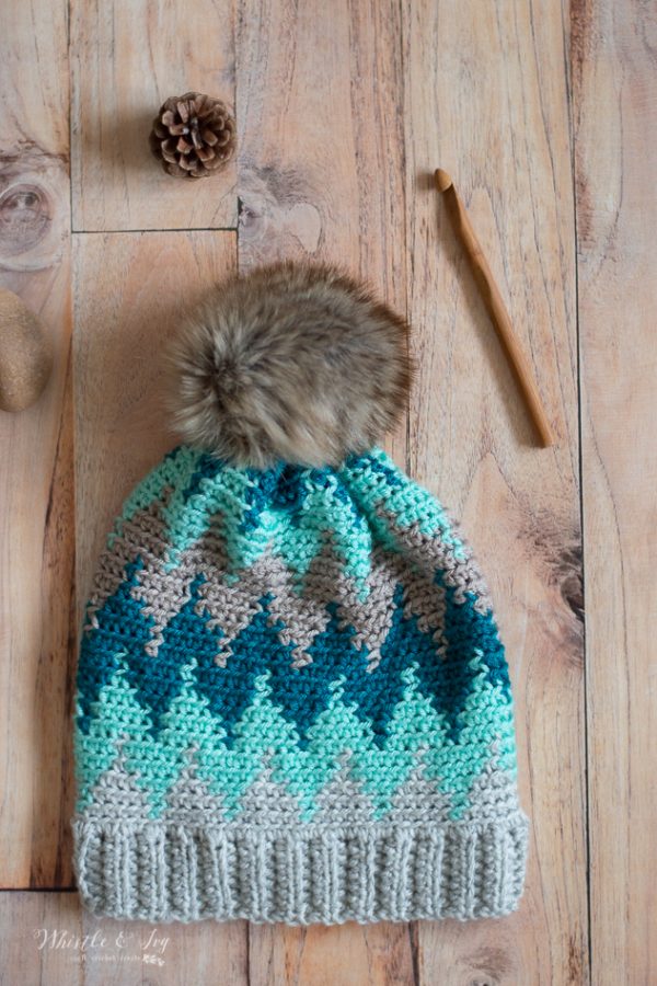 crochet chevron hat crochet toque crochet slouchy crochet hat pattern 