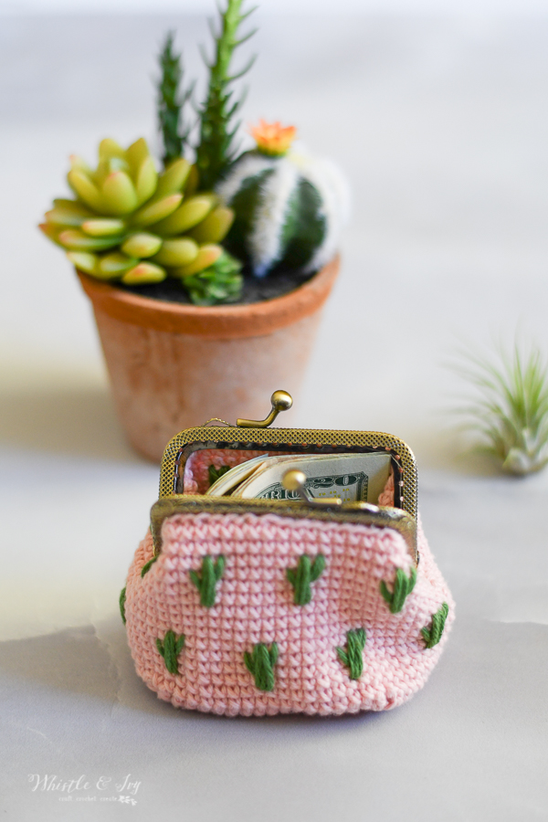 Cactus Crochet Coin Pouch  – CROCHET PATTERN