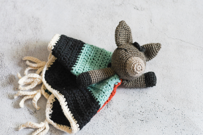 crochet donkey lovey crochet pattern modern baby crochet crochet boho southwest modern desert pattern 