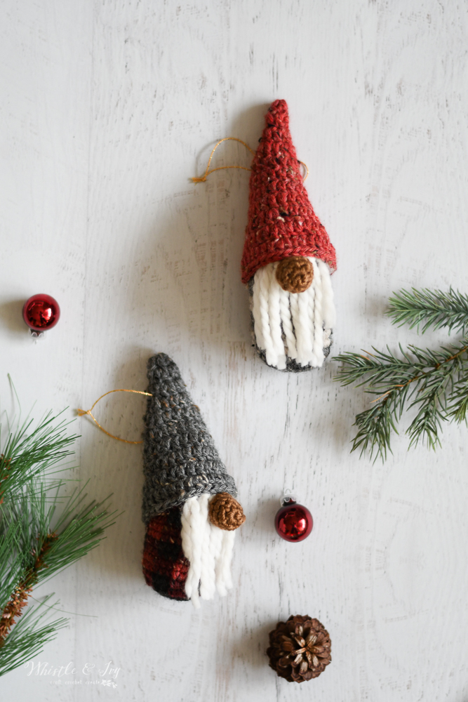 Make a Rustic Crochet Gnome Ornament – A quick, festive crochet pattern