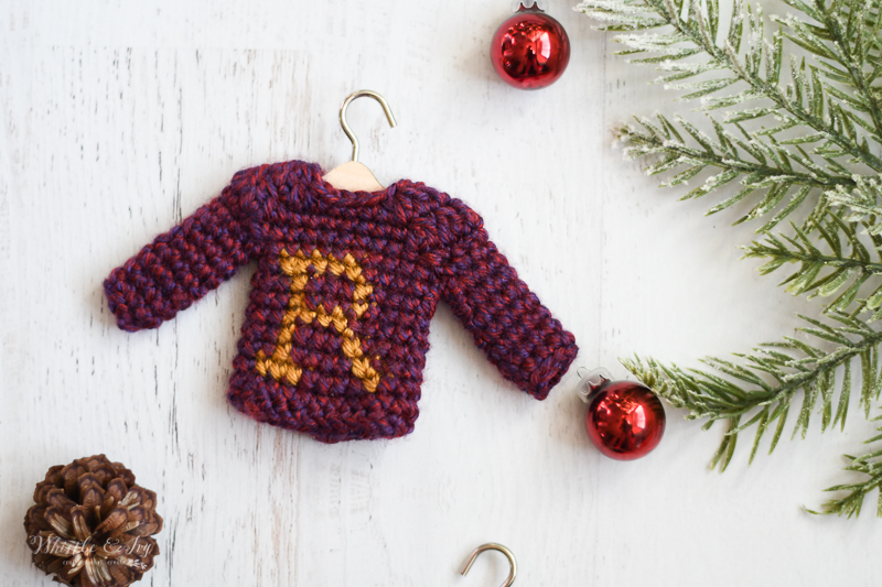 mini crochet sweater pattern crochet sweater ornament harry potter sweater ornament pattern 